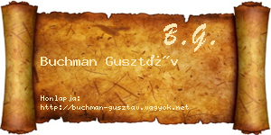 Buchman Gusztáv névjegykártya